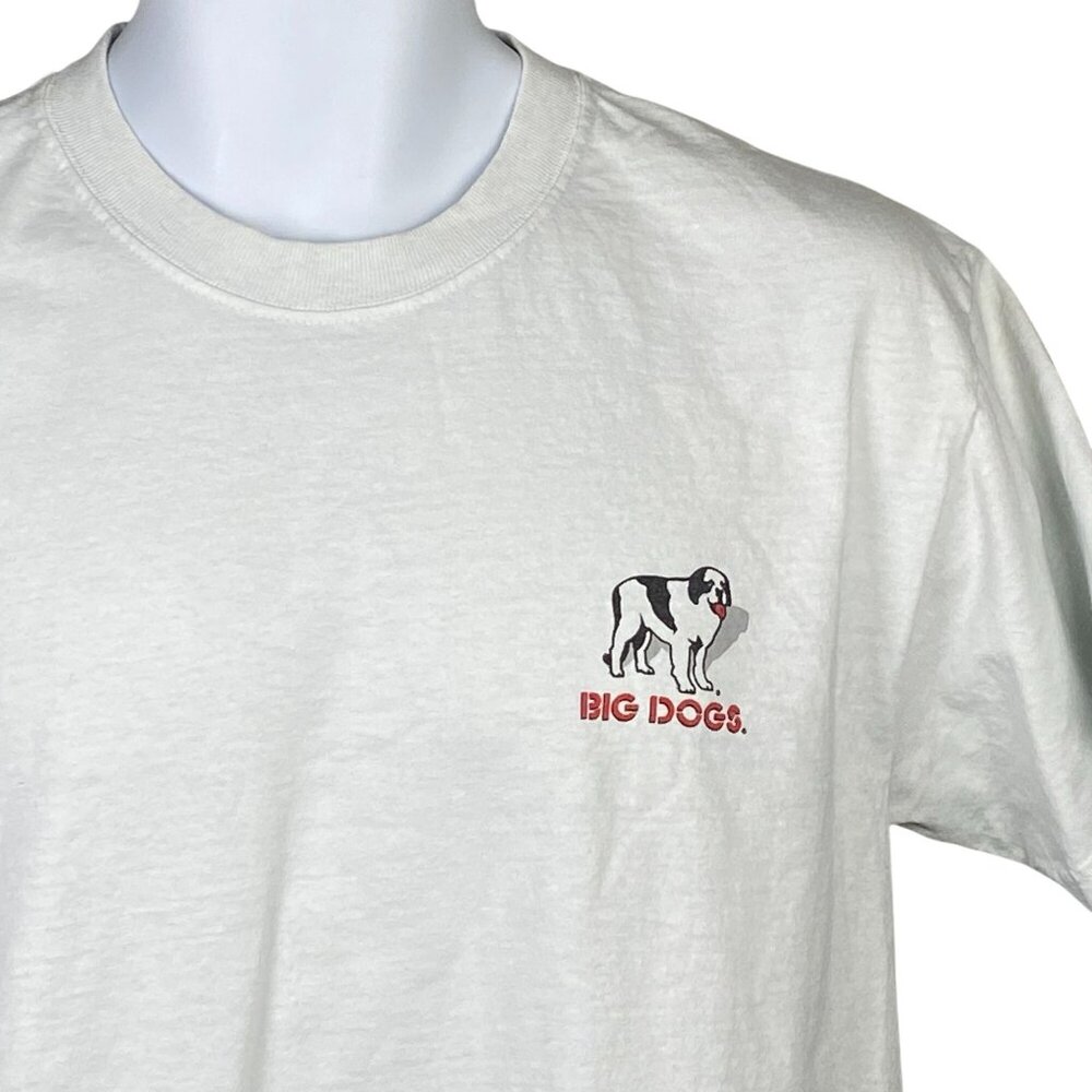 Vintage 90s Big Dogs Graphic T-Shirt Mens S/M We Don't Need No Stinkin Leashes! - Picture 3 of 8